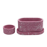 Pop x3 (Oval Planter + Oval Saucer + Low Planter)